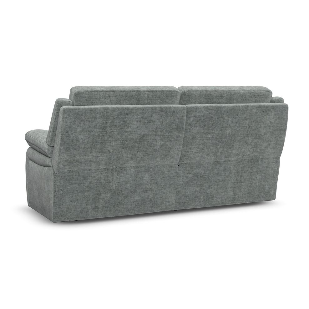 Emerson 3 Seater Sofa in Plush Silver Fabric 3
