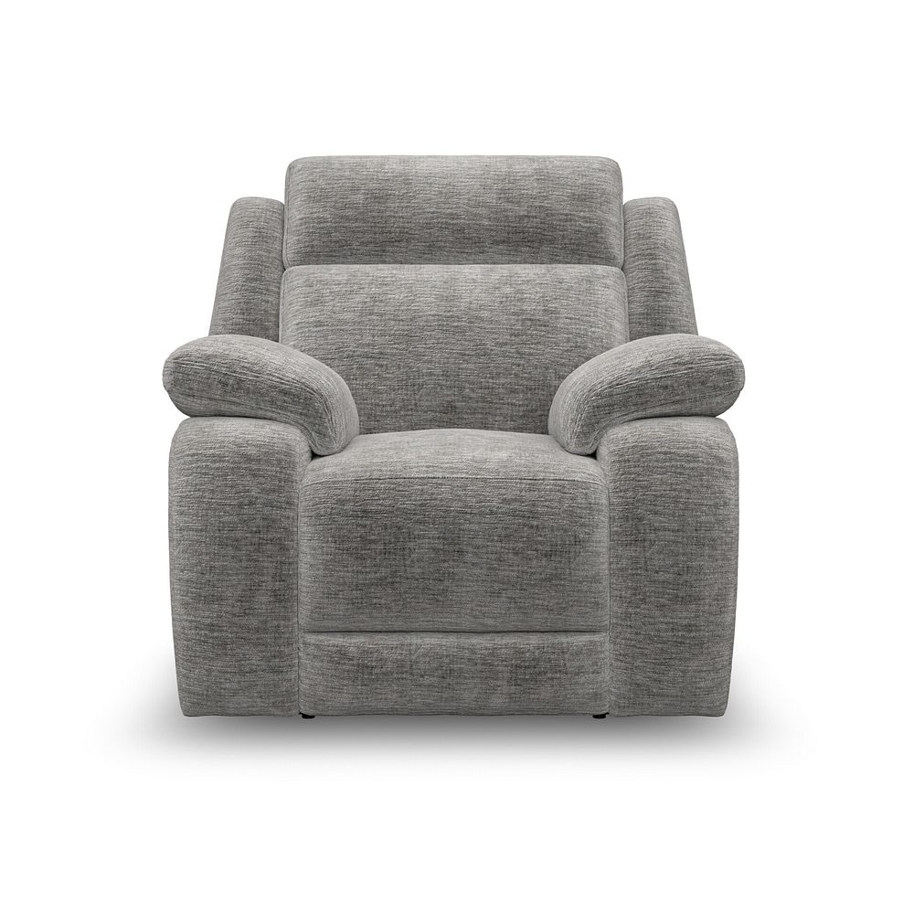 Emerson Armchair in Luxe Grey Fabric 2