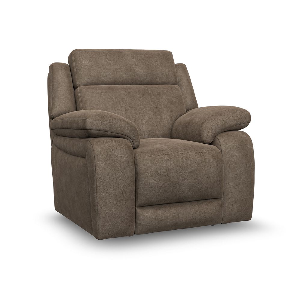 Emerson Armchair in Miller Earth Brown Fabric 1