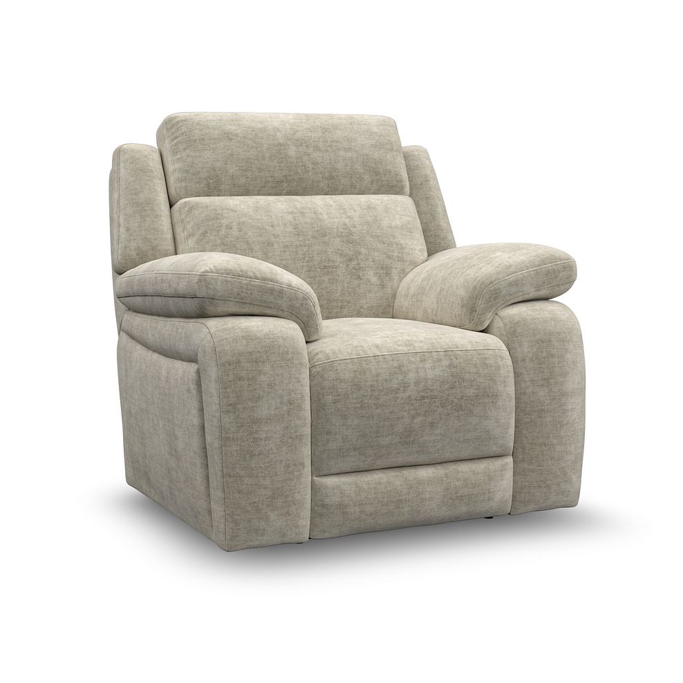 Emerson Armchair in Plush Beige Fabric 1