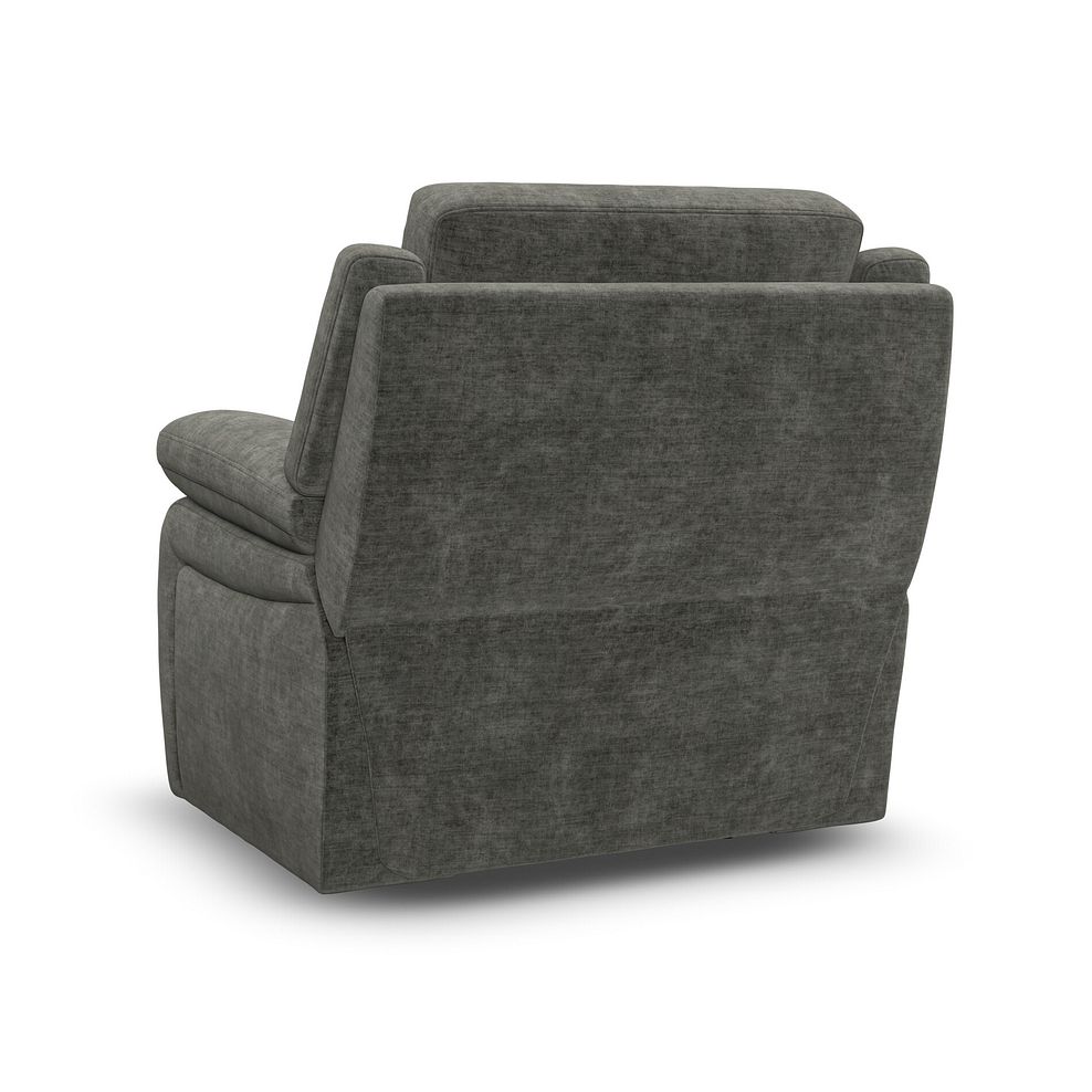 Emerson Armchair in Plush Charcoal Fabric 3