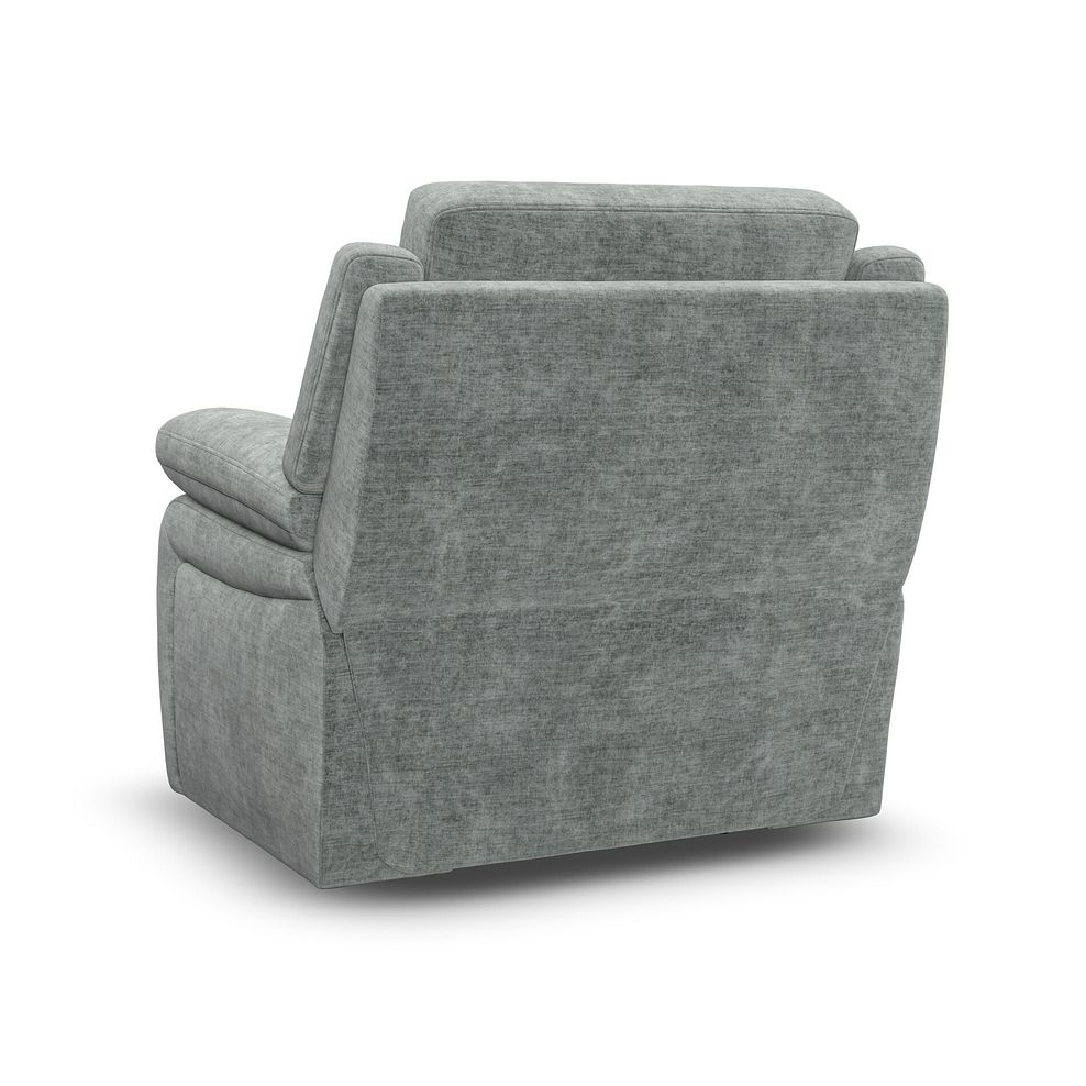 Emerson Armchair in Plush Silver Fabric 3