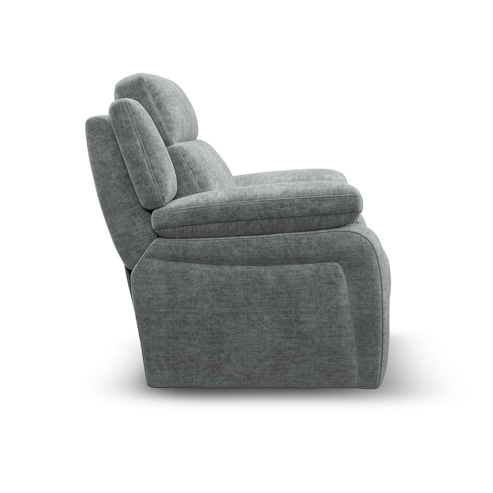 Emerson Armchair in Plush Silver Fabric 4