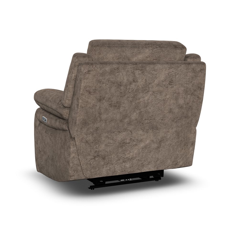 Emerson Electric Recliner Armchair in Dapple Chocolate Fabric 5