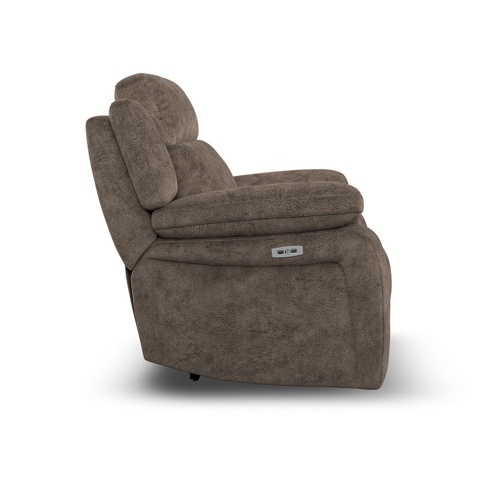 Emerson Electric Recliner Armchair in Dapple Chocolate Fabric 6