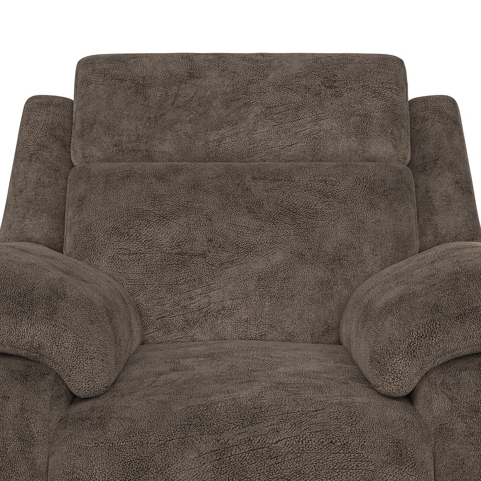 Emerson Electric Recliner Armchair in Dapple Chocolate Fabric 9