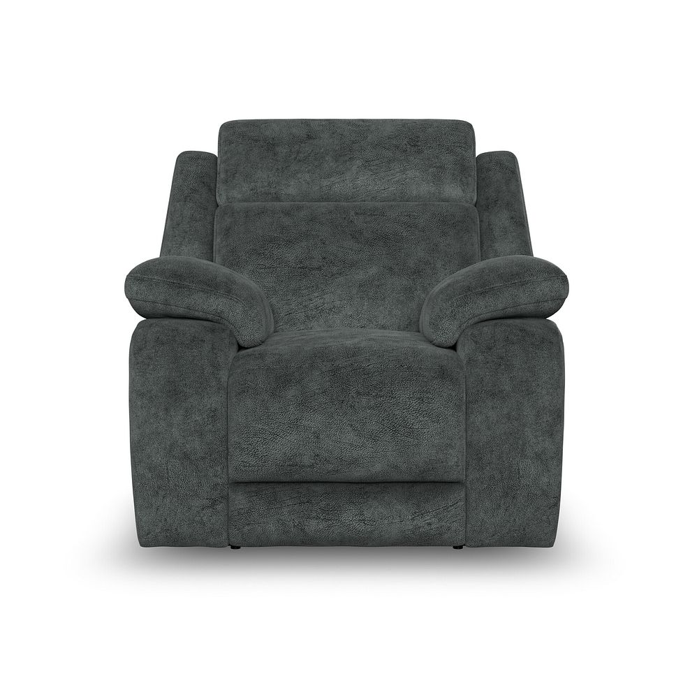 Emerson Electric Recliner Armchair in Dapple Grey Fabric 4