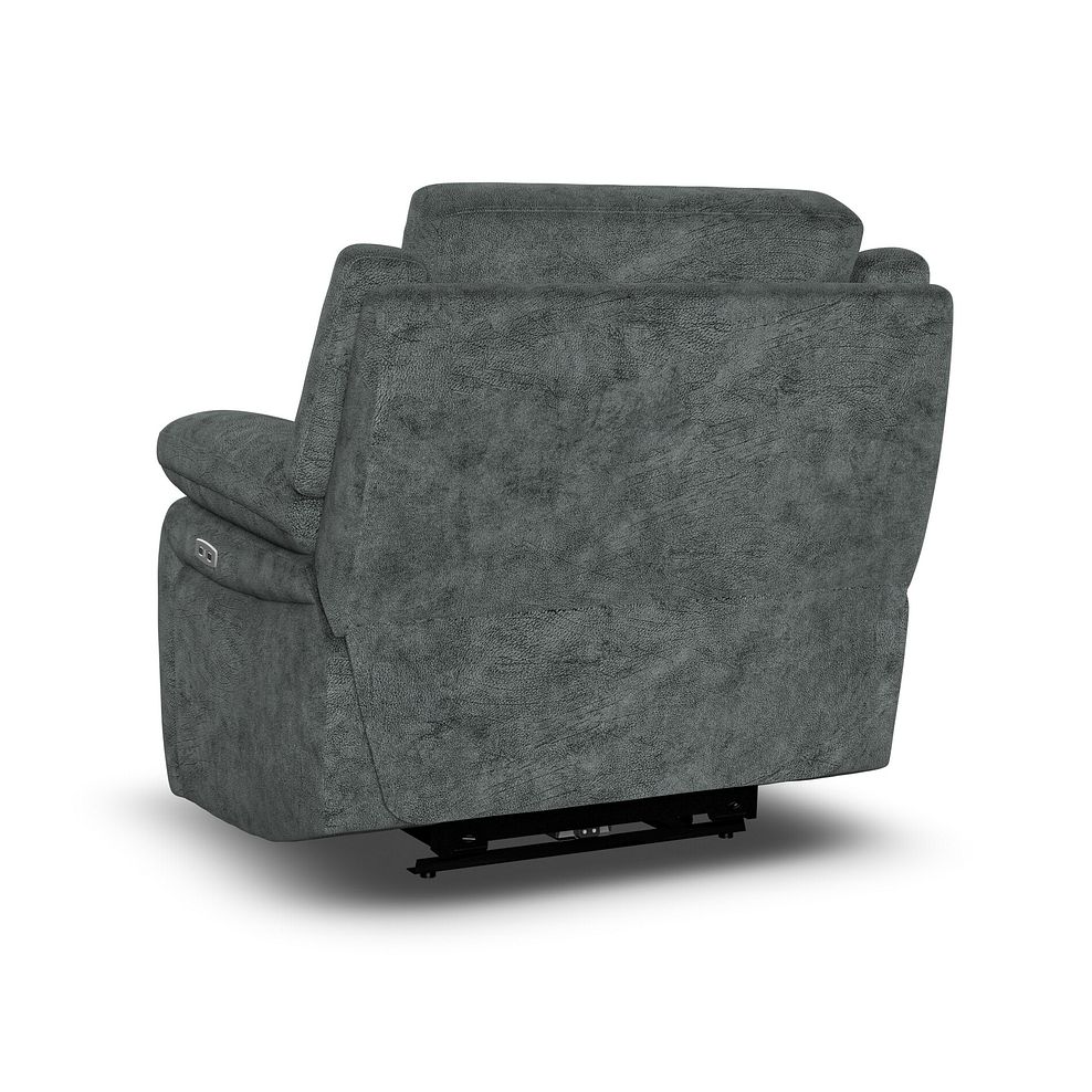 Emerson Electric Recliner Armchair in Dapple Grey Fabric 5