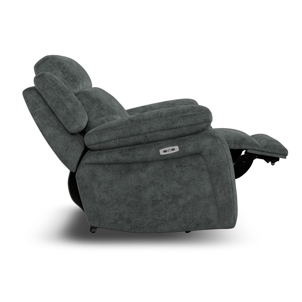 Emerson Electric Recliner Armchair in Dapple Grey Fabric 7
