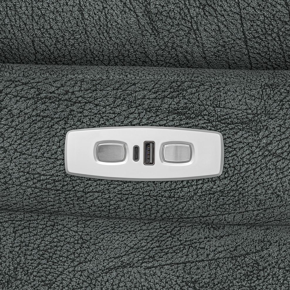 Emerson Electric Recliner Armchair in Dapple Grey Fabric 11