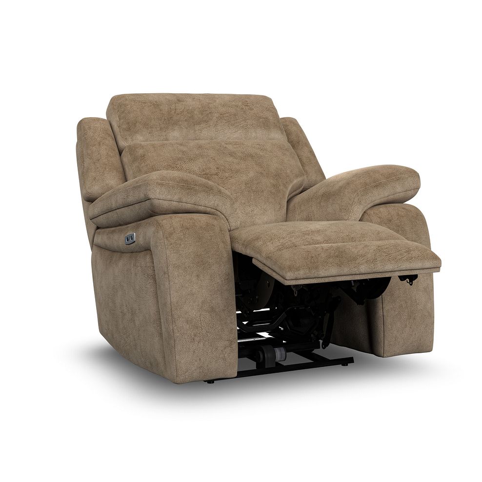 Emerson Electric Recliner Armchair in Dapple Taupe Fabric 3