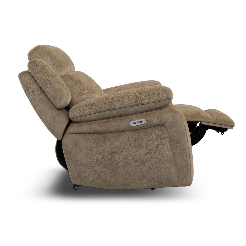 Emerson Electric Recliner Armchair in Dapple Taupe Fabric 7