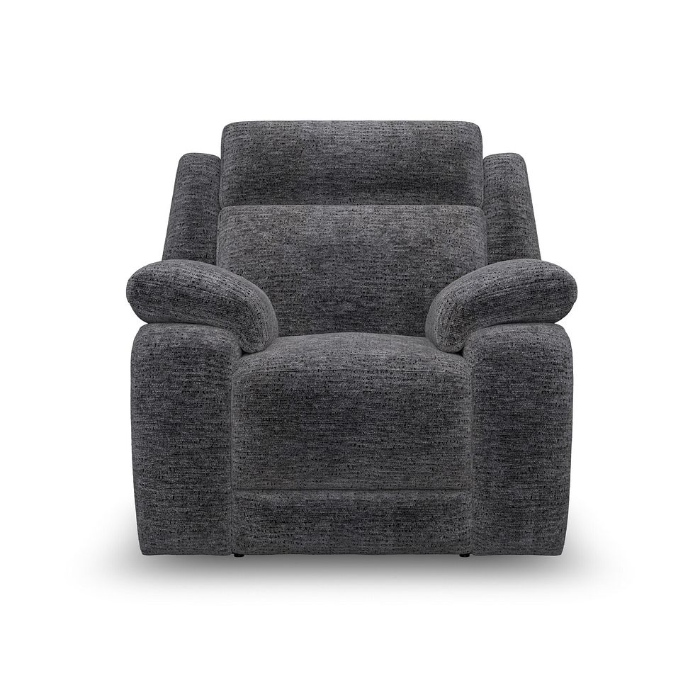 Emerson Electric Recliner Armchair in Luxe Charcoal Fabric 4