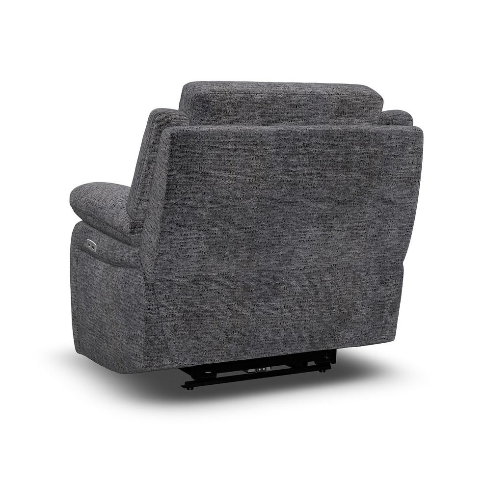 Emerson Electric Recliner Armchair in Luxe Charcoal Fabric 5