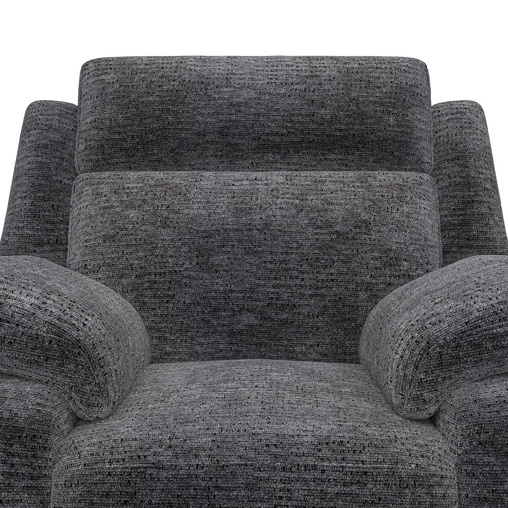 Emerson Electric Recliner Armchair in Luxe Charcoal Fabric 9