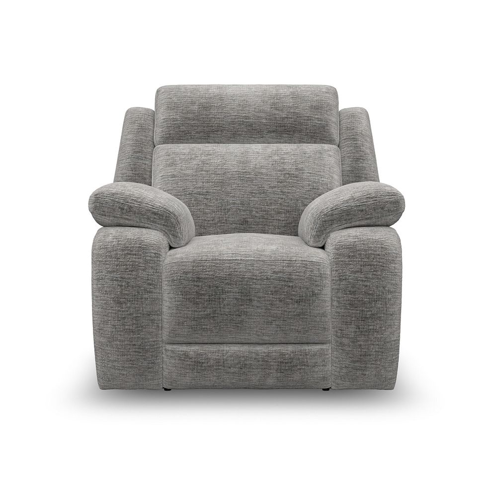 Emerson Electric Recliner Armchair in Luxe Grey Fabric 4