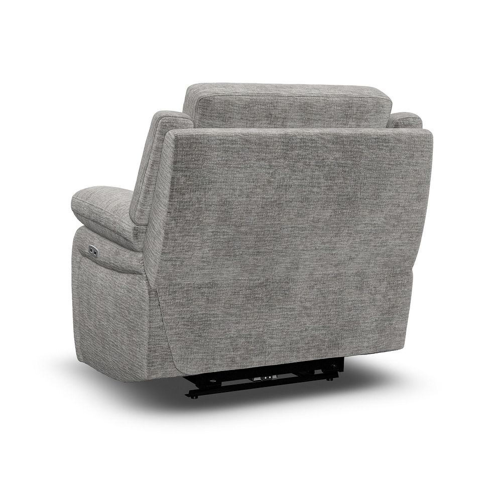 Emerson Electric Recliner Armchair in Luxe Grey Fabric 5
