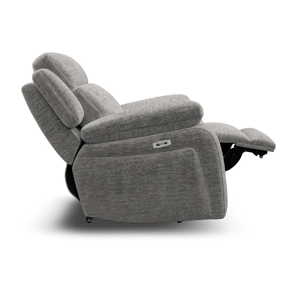 Emerson Electric Recliner Armchair in Luxe Grey Fabric 7