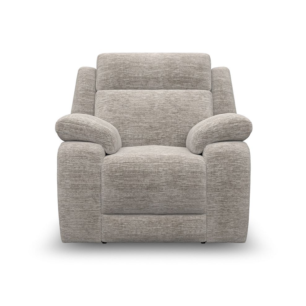 Emerson Electric Recliner Armchair in Luxe Natural Fabric 10