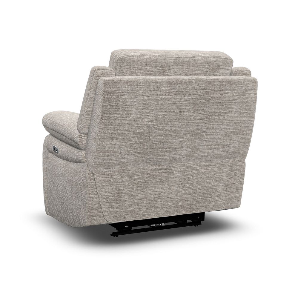 Emerson Electric Recliner Armchair in Luxe Natural Fabric 11