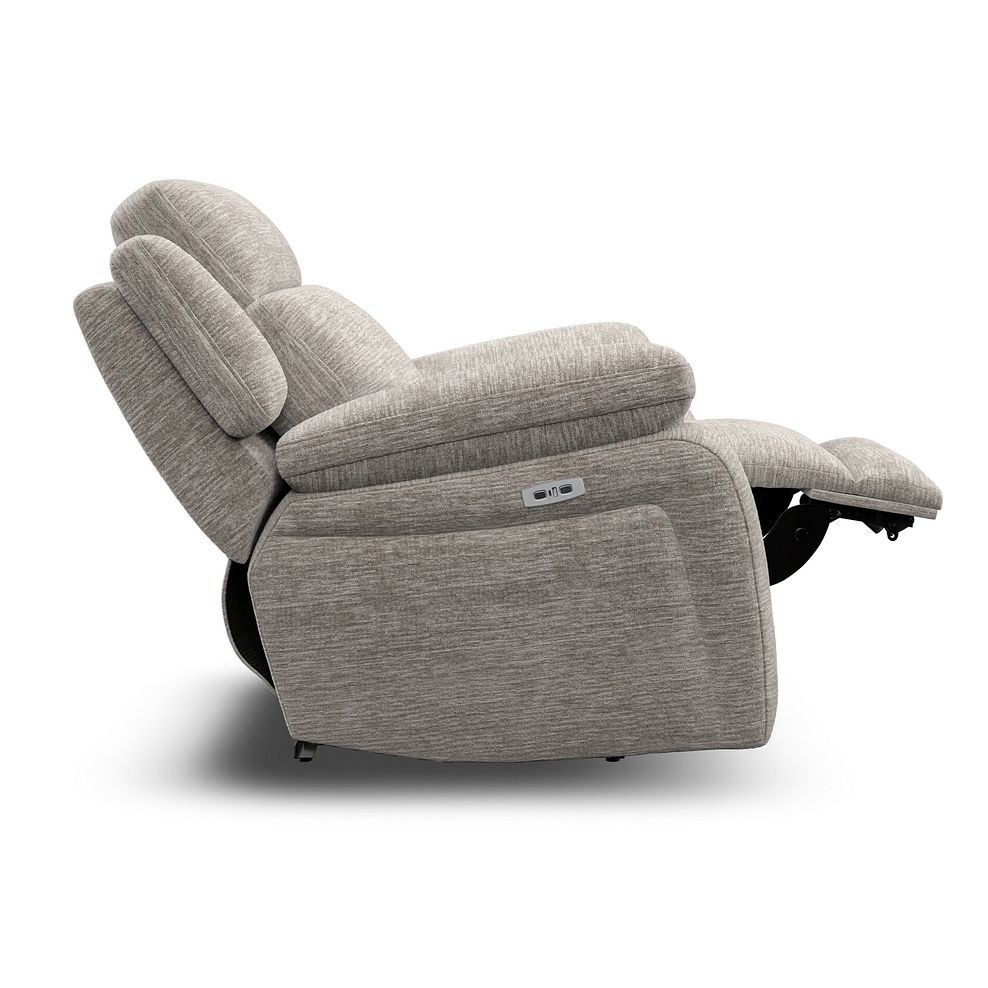 Emerson Electric Recliner Armchair in Luxe Natural Fabric 13
