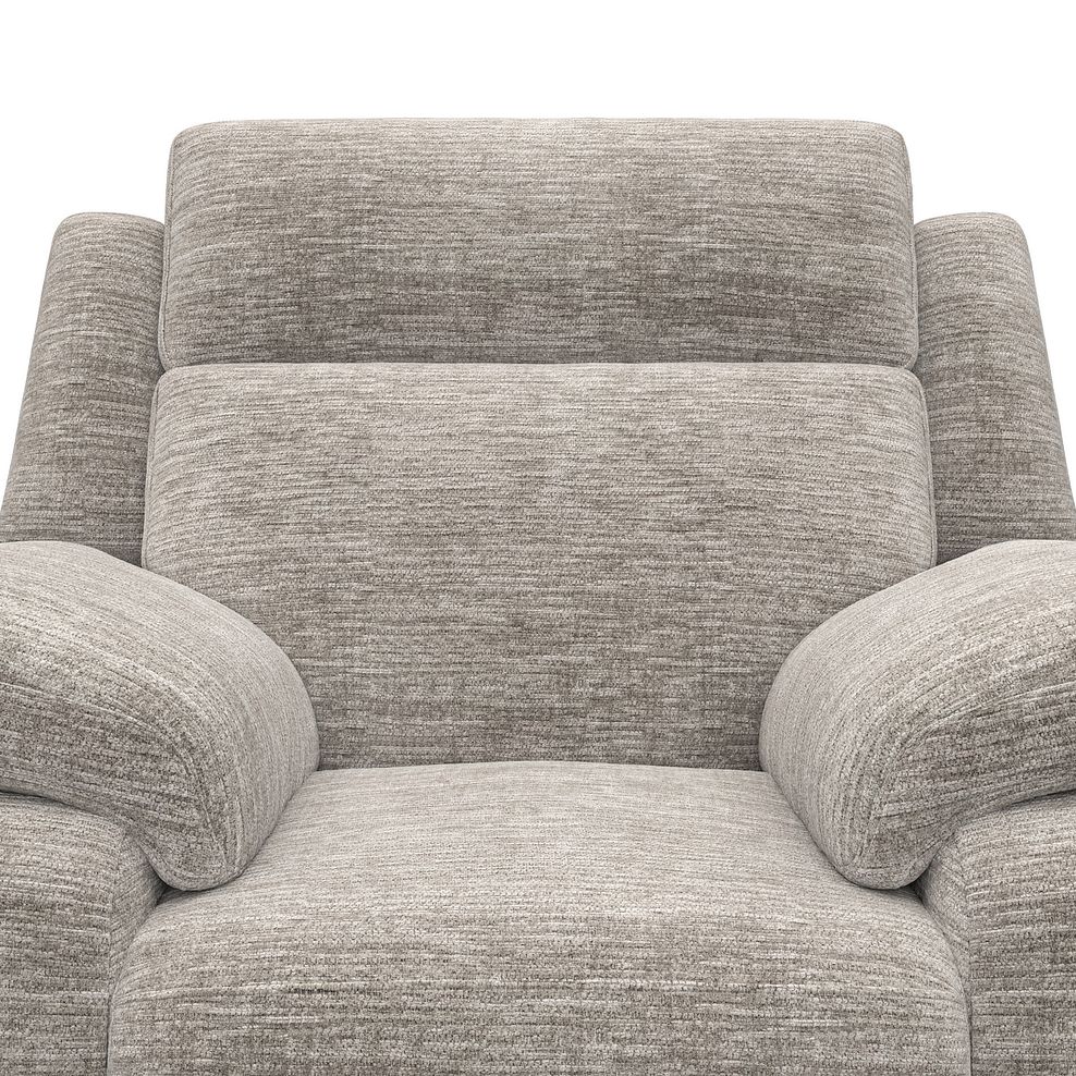 Emerson Electric Recliner Armchair in Luxe Natural Fabric 15
