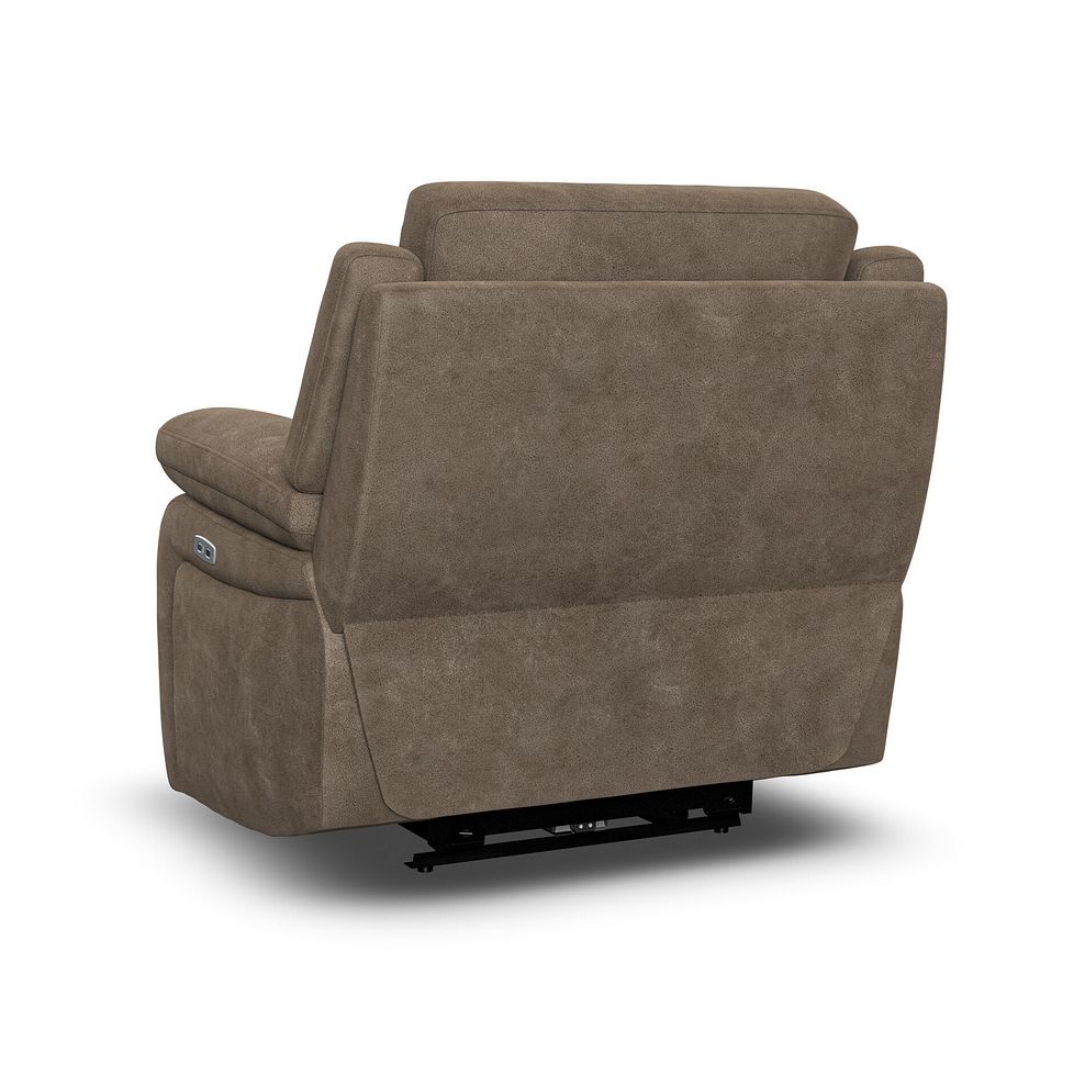 Emerson Electric Recliner Armchair in Miller Earth Brown Fabric 5