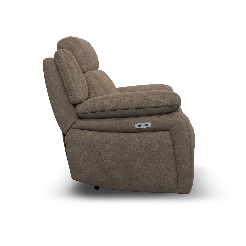 Emerson Electric Recliner Armchair in Miller Earth Brown Fabric 6