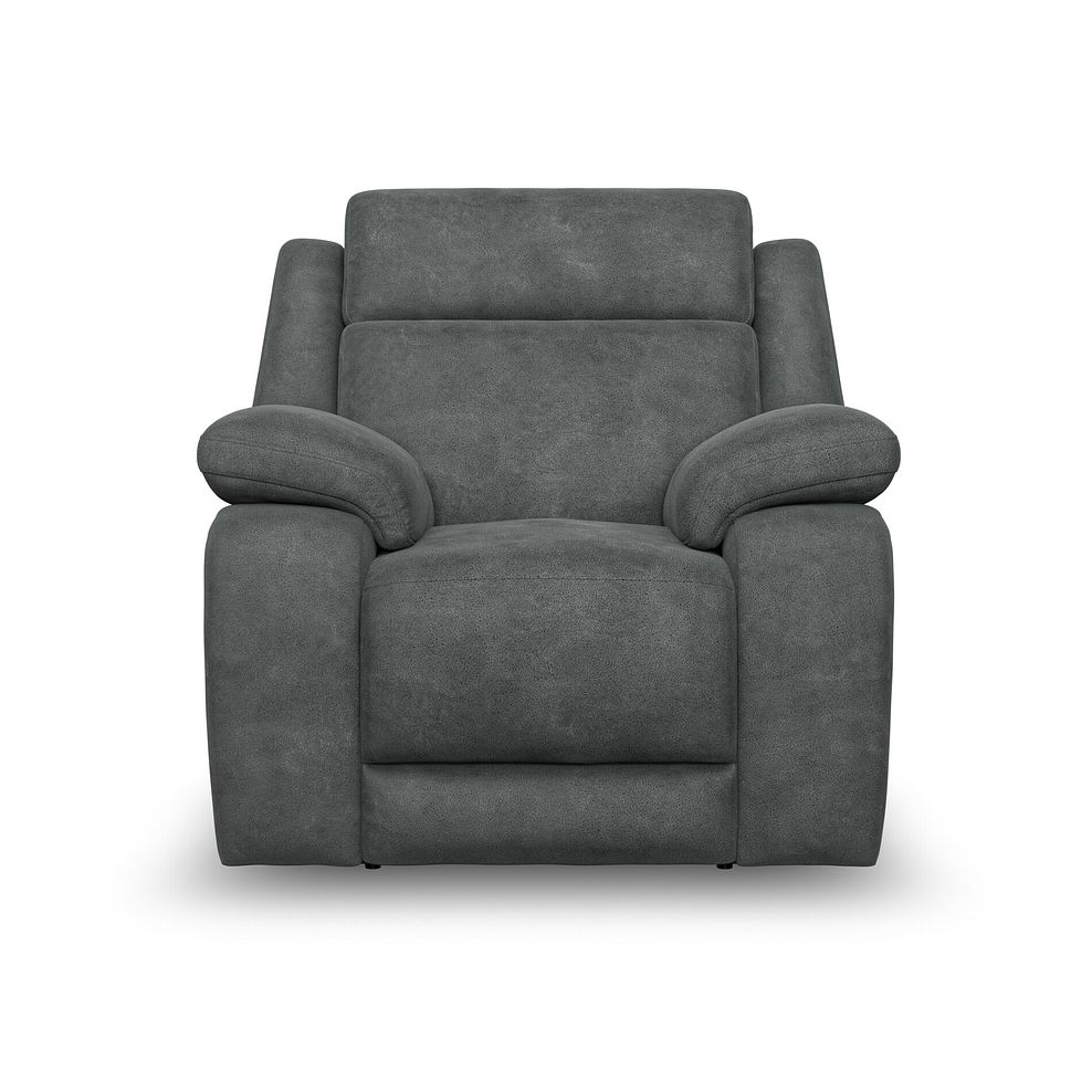 Emerson Electric Recliner Armchair in Miller Grey Fabric 4
