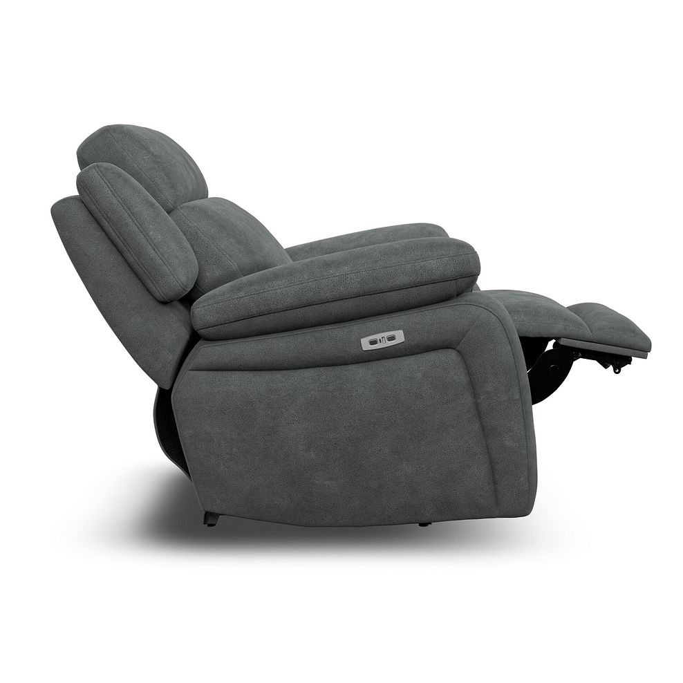 Emerson Electric Recliner Armchair in Miller Grey Fabric 7