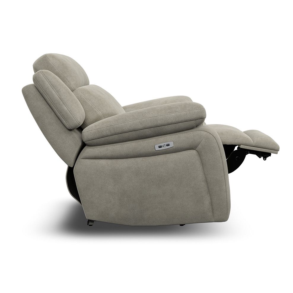 Emerson Electric Recliner Armchair in Miller Taupe Fabric 7