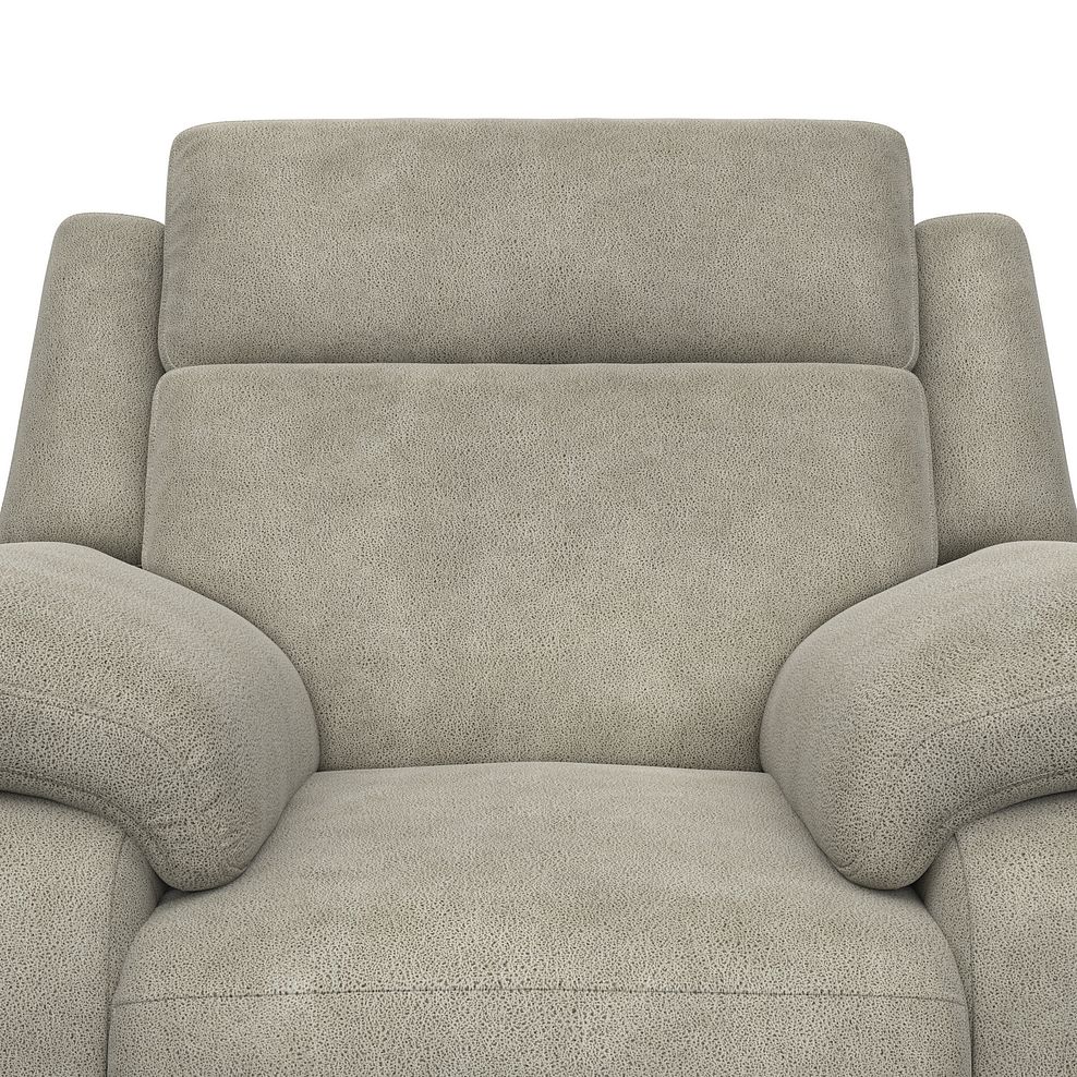 Emerson Electric Recliner Armchair in Miller Taupe Fabric 9