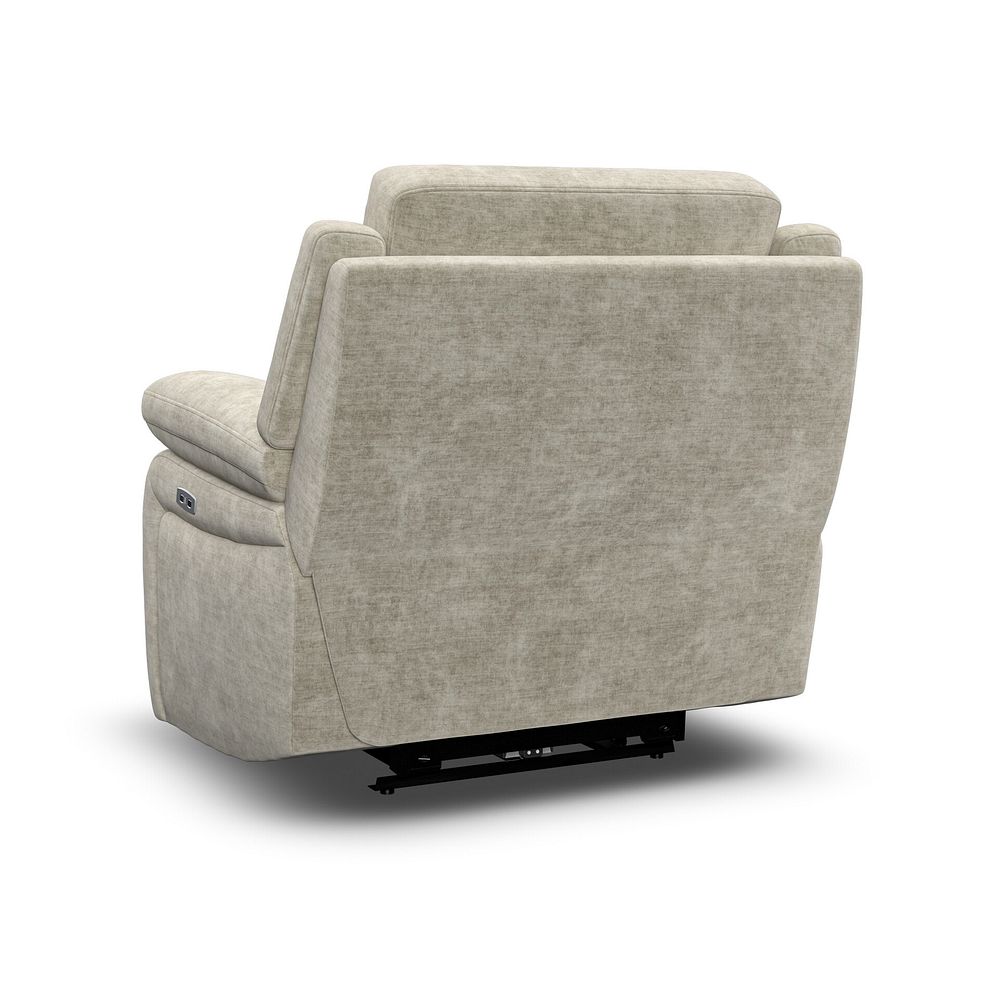 Emerson Electric Recliner Armchair in Plush Beige Fabric 5