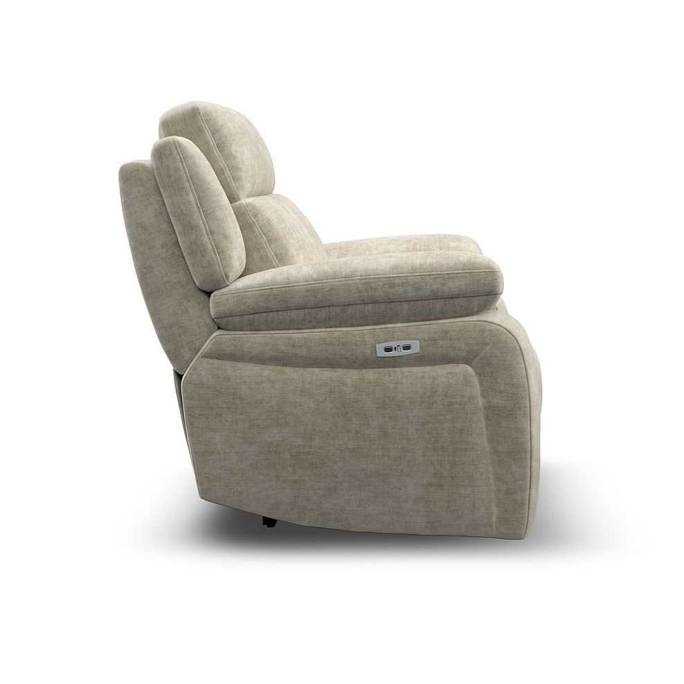 Emerson Electric Recliner Armchair in Plush Beige Fabric 6