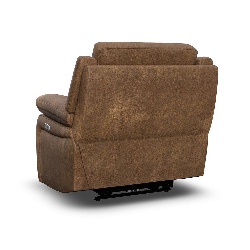 Emerson Electric Recliner Armchair in Ranch Brown Fabric 5