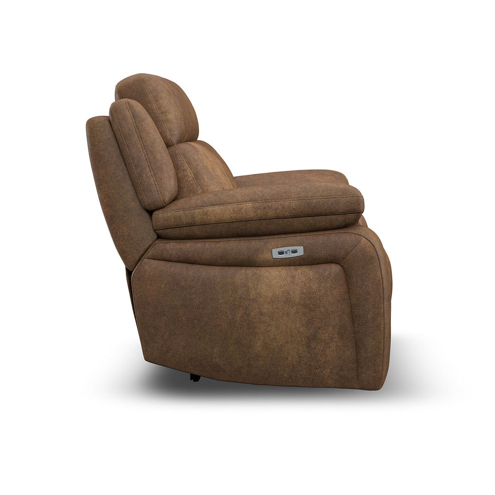 Emerson Electric Recliner Armchair in Ranch Brown Fabric 6