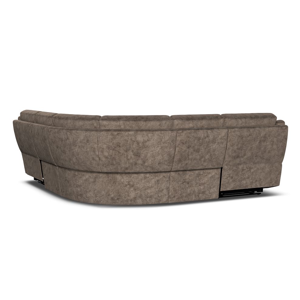 Emerson Large Corner Electric Recliner Sofa in Dapple Chocolate Fabric 6