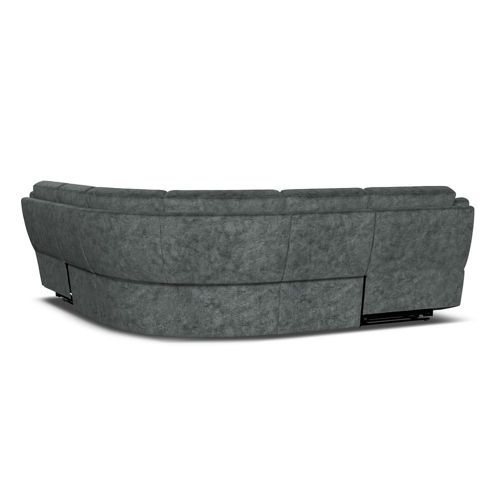 Emerson Large Corner Electric Recliner Sofa in Dapple Grey Fabric 6