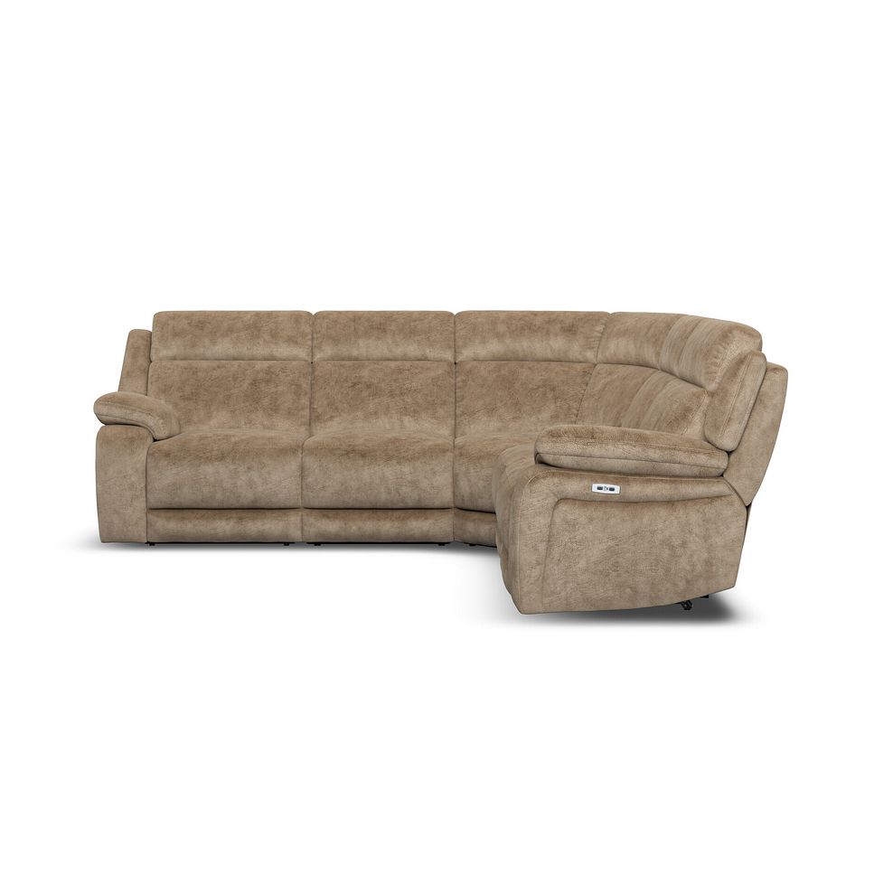 Emerson Large Corner Electric Recliner Sofa in Dapple Taupe Fabric 5