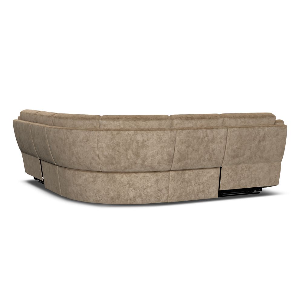 Emerson Large Corner Electric Recliner Sofa in Dapple Taupe Fabric 6
