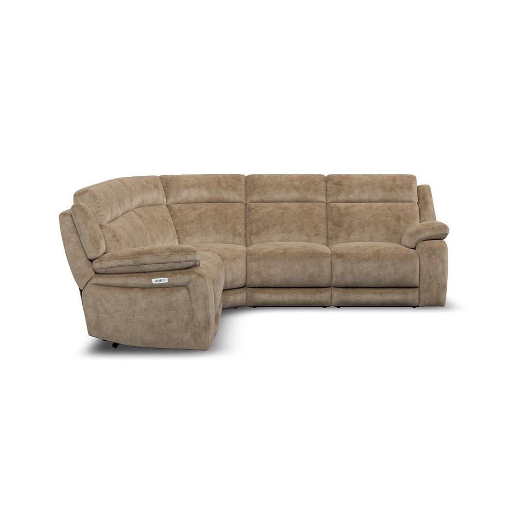 Emerson Large Corner Electric Recliner Sofa in Dapple Taupe Fabric 7