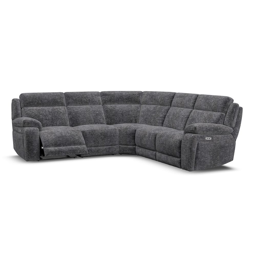 Emerson Large Corner Electric Recliner Sofa in Luxe Charcoal Fabric 2