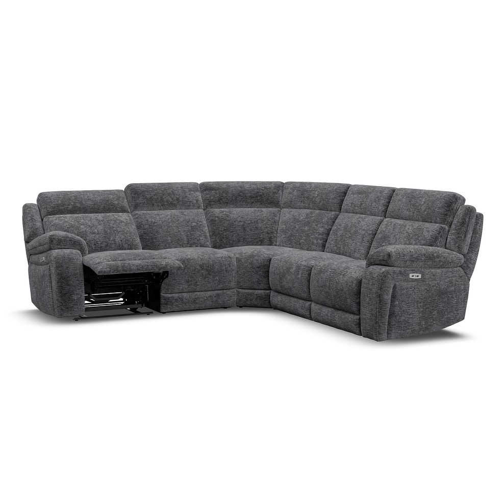 Emerson Large Corner Electric Recliner Sofa in Luxe Charcoal Fabric 3