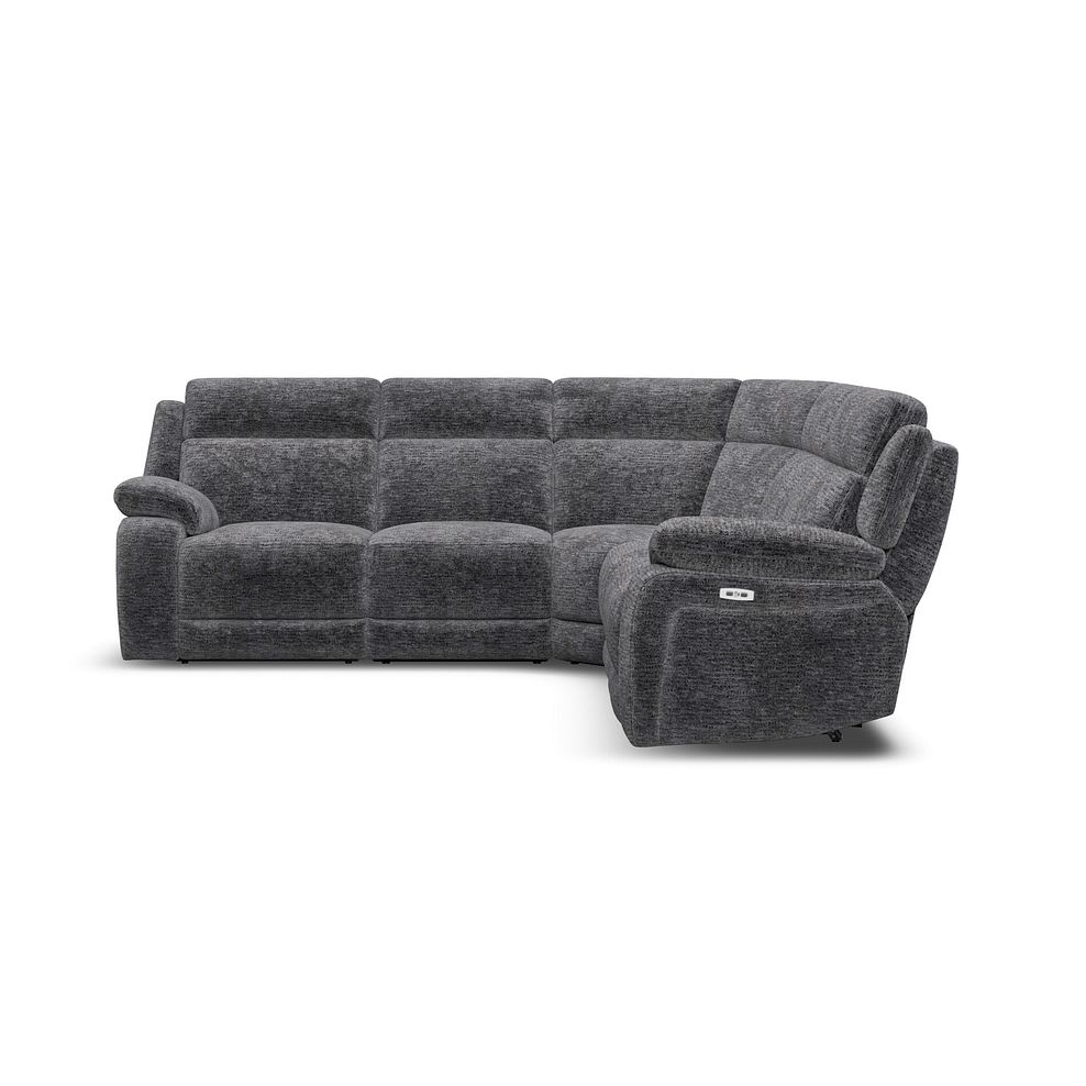 Emerson Large Corner Electric Recliner Sofa in Luxe Charcoal Fabric 5