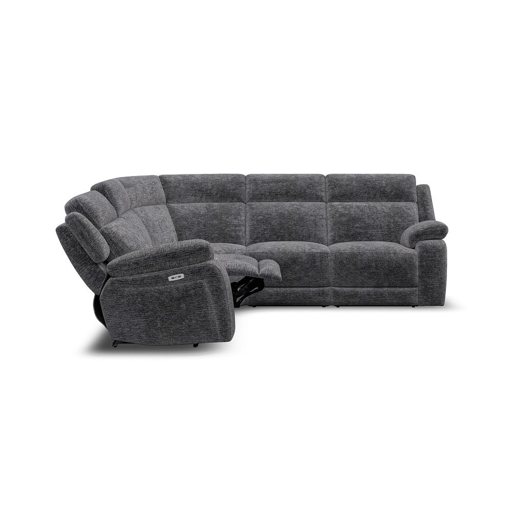 Emerson Large Corner Electric Recliner Sofa in Luxe Charcoal Fabric 8