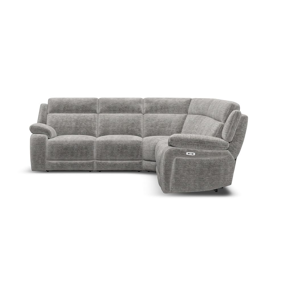 Emerson Large Corner Electric Recliner Sofa in Luxe Grey Fabric 5