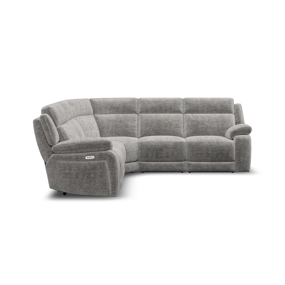 Emerson Large Corner Electric Recliner Sofa in Luxe Grey Fabric 7