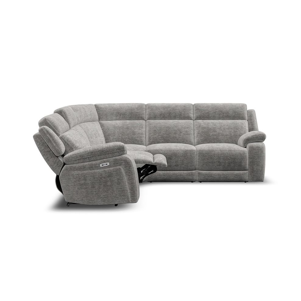 Emerson Large Corner Electric Recliner Sofa in Luxe Grey Fabric 8