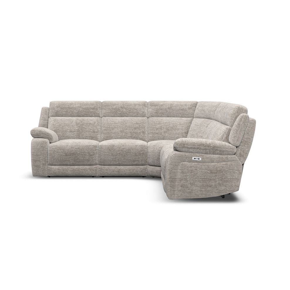 Emerson Large Corner Electric Recliner Sofa in Luxe Natural Fabric 5