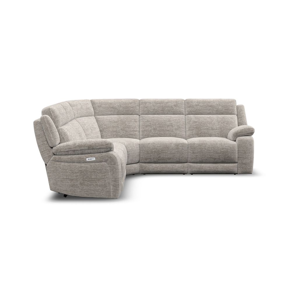 Emerson Large Corner Electric Recliner Sofa in Luxe Natural Fabric 7